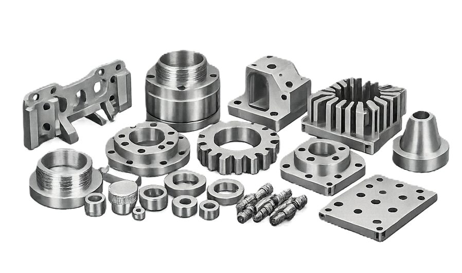 Clear anodized aluminium components