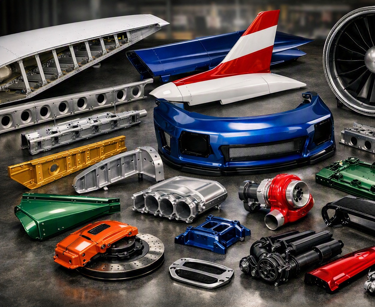 Industrially painted components